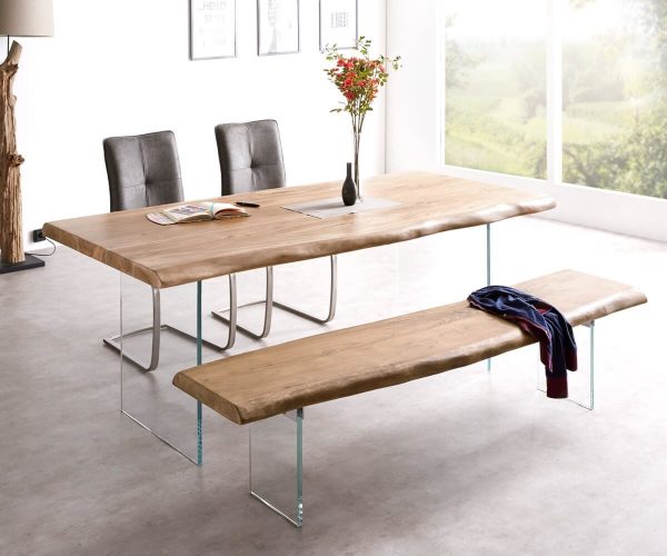 Stolová deska Edge 200x100cm XL akácie přírodní - Image 5