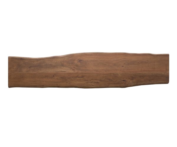 Deska lavice Live Edge nepravidelná hrana 135x40x5 hnědá akácie - Image 4