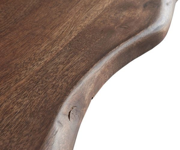 Jídelní stůl Edge 140x90 XL hnědá akácie kovová podnož šikmá - Image 5
