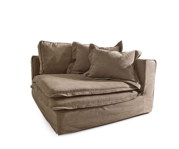 Pohovka Sharona 337x117 cm Hnědá s polštářem - Image 6