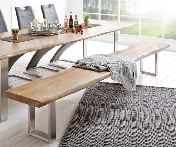 Deska lavice Live Edge nepravidelná hrana 295x40x5 akácieová příroda - Image 2