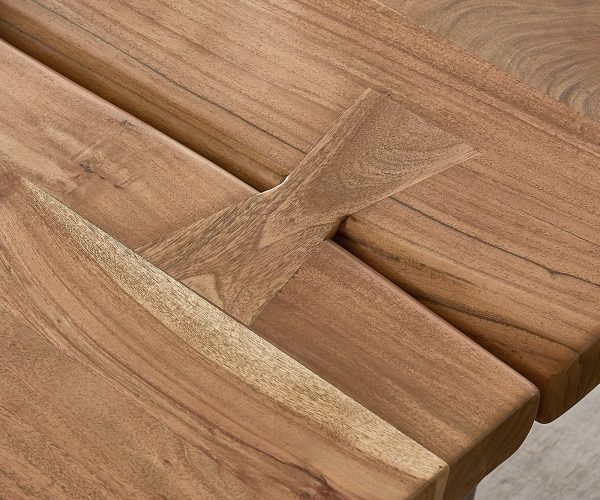 Stolová deska Edge 180x100 přírodní akácie tloušťka 5,5 široká podnož - Image 5