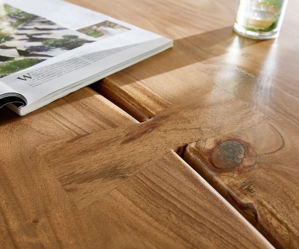 Stolová deska Edge 180x100 přírodní akácie tloušťka 5,5 podnož úzká - Image 5