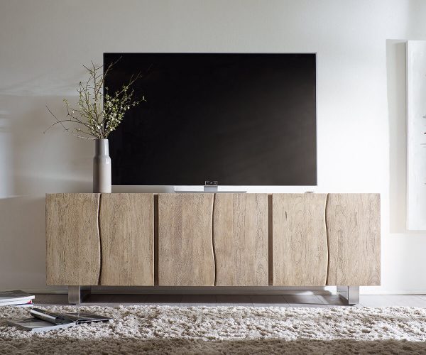 Příborník Live-Edge 220 cm Akácie Šampaň masiv 6 dveří - Image 3