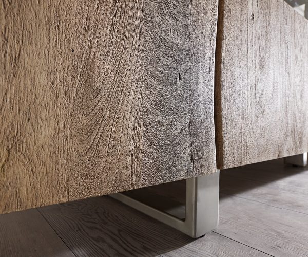 Příborník Live-Edge 220 cm Akácie Šampaň masiv 6 dveří - Image 6