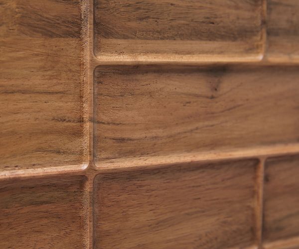 TV stolek Stonegrace 147 cm přírodní akácie 3D 3 dvířka - Image 7