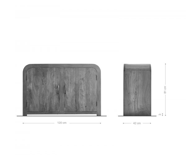 Příborník Wally 120x42 cm Akácie Nature 2 dveře - Image 7