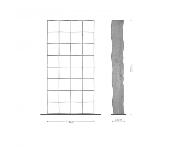 Knihovna Live Edge 240x120 cm přírodní akácie - Image 7