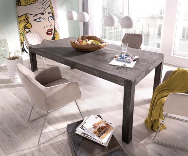Jídelní stůl Indra Acacia Platinum 200x100 cm z masivu