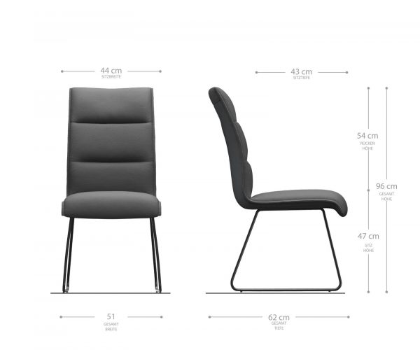Jídelní židle Xantus-Flex Taupe Vintage nerezový rám s ližinami - Image 5