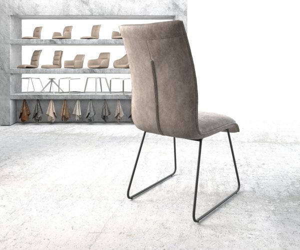 Jídelní židle Xantus-Flex Taupe Vintage Skid Rám Černá - Image 3