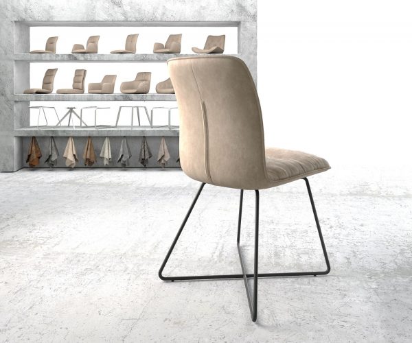 Jídelní židle Vinjo-Flex Béžová Vintage X-frame Černá - Image 3