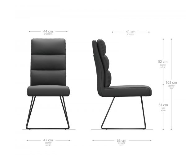 Jídelní židle Pela-Flex taupe vintage podnož ve tvaru "X" černá - Image 5