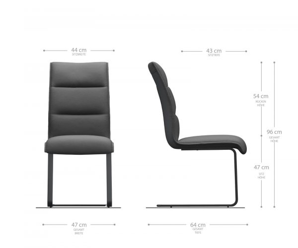 Jídelní židle Xantus-Flex Béžová Vintage Cantilever Flat Chrome Plated - Image 5