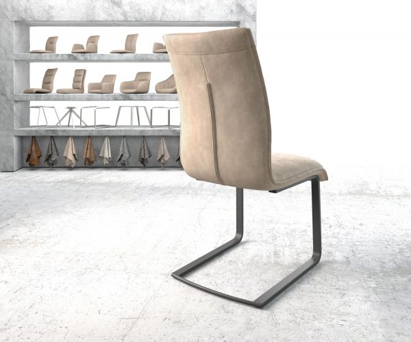 Jídelní židle Xantus-Flex Béžová Vintage Cantilever Flat Černá - Image 3