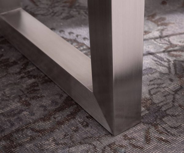 Jídelní stůl švýcarská hrana-Edge 140x90 akácie hnědá podnož široká - Image 9