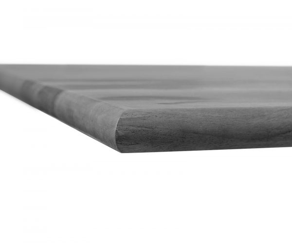 Jídelní stůl Edge 140x90 přírodní sheesham nerezová ocel široká - Image 5
