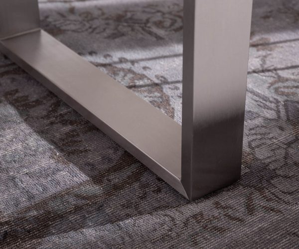 Jídelní stůl Edge 200x100 XL sheesham přírodní nerezová ocel úzká - Image 7