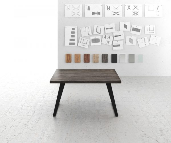 Jídelní stůl Hrana 140x90 XL akácie platina kov šikmý - Image 2