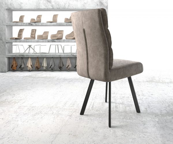 Jídelní židle Pela-Flex Taupe Vintage 4-nohá oválná Černá - Image 3
