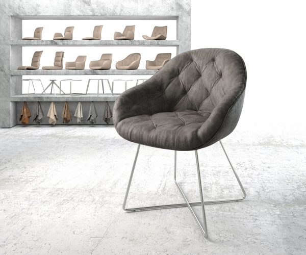 Křeslo Gaio-Flex Anthracite Vintage X-rám nerezová ocel