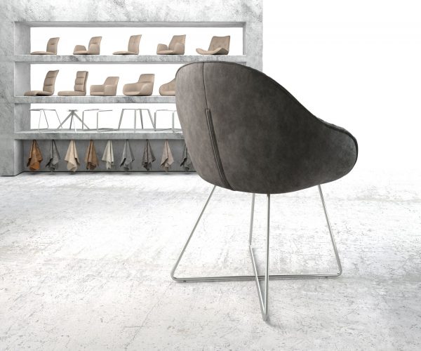 Křeslo Gaio-Flex Anthracite Vintage X-rám nerezová ocel - Image 3