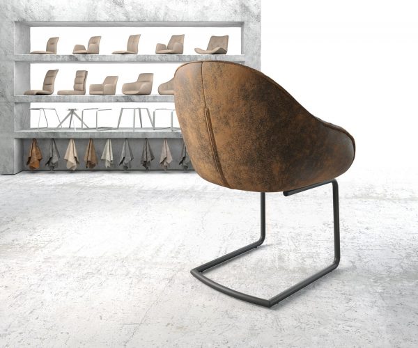 Křeslo Gaio-Flex Hnědá Vintage Cantilever Round Černá - Image 3