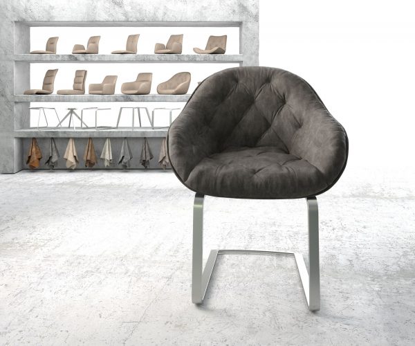 Křeslo Gaio-Flex Anthracite Vintage Cantilever Flat Nerezová Ocel - Image 2