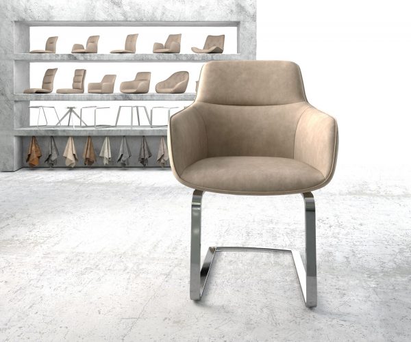 Jídelní židle Pejo-Flex Béžová Vintage Cantilever Flat Chrome Plated - Image 2