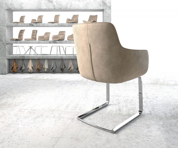 Jídelní židle Pejo-Flex Béžová Vintage Cantilever Flat Chrome Plated - Image 3