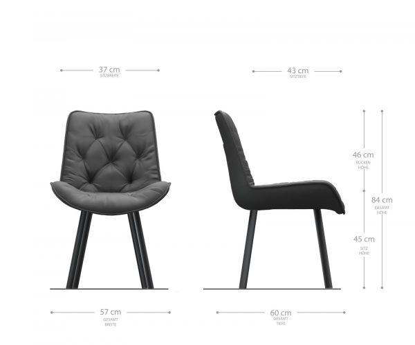 Jídelní židle Taimi-Flex šedá vintage oválná podnož nerezové oceli - Image 5