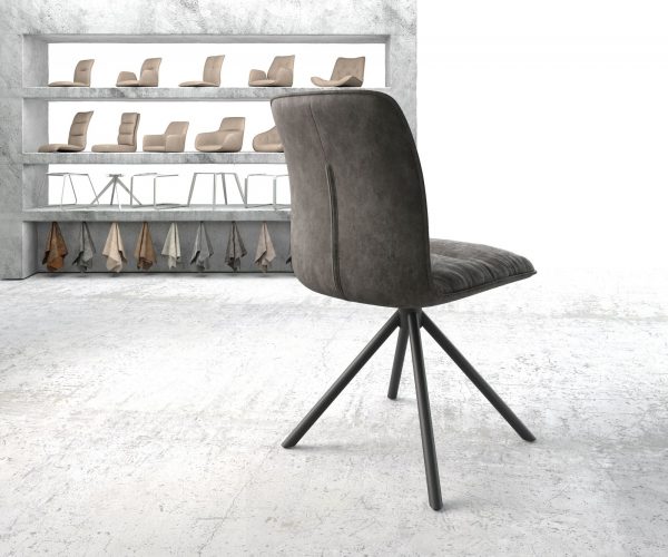 Otočná židle Vinjo-Flex Anthracite Vintage Cross Rám Round Černá - Image 3