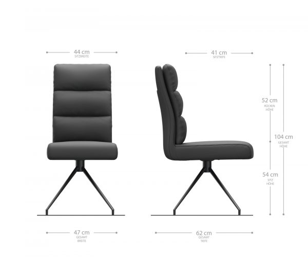 Otočná židle Pela-Flex Velvet Grey Cross Frame Conical Stainless Steel 180° Swivel Pocket Springs - Image 5