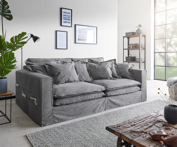 Pohovka Noelia 240x140 cm taupe s polštářem