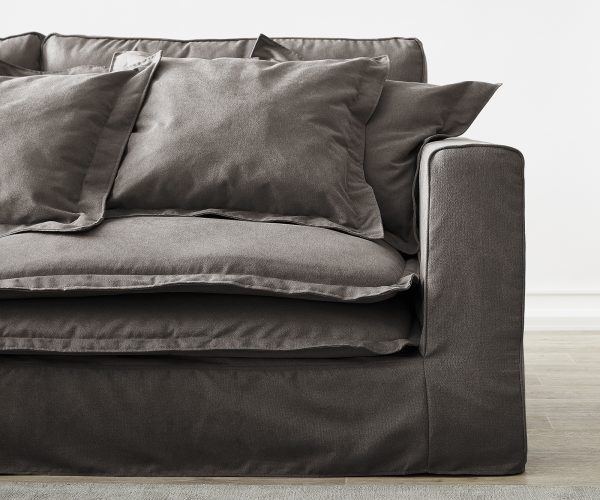 Pohovka Sharona 337x234 cm khaki hnědá s polštáři - Image 6