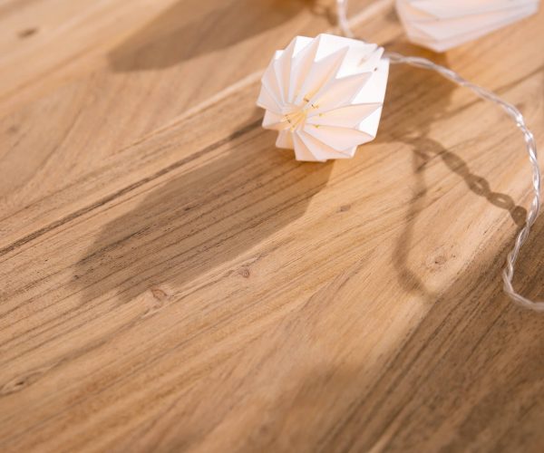 Konferenční stolek Tatius 80x80 přírodní akácie podnož nerezová ocel průmyslový styl - Image 4