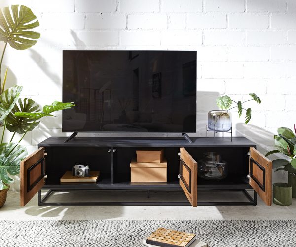 TV stolek Famke 145 cm mango teak 3 dvířka - Image 4