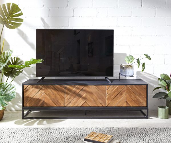 TV stolek Famke 145 cm mango teak 3 dvířka - Image 2