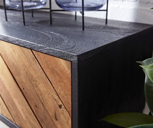 TV stolek Famke 175 cm mango teak 3 dvířka - Image 7
