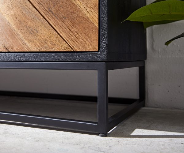 TV stolek Famke 175 cm mango teak 3 dvířka - Image 9