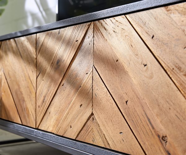 TV stolek Famke 175 cm mango teak 3 dvířka - Image 8