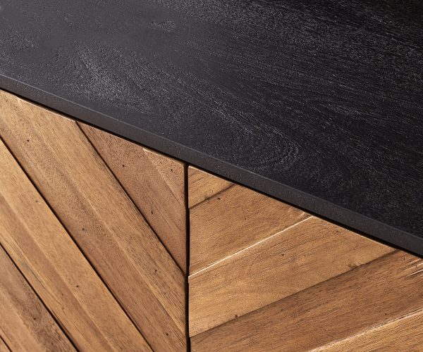 TV stolek Famke 120 cm mango teak 1 přihrádka 2 šuplíky - Image 3