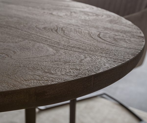 Jídelní stůl Edge Oválná 200x100cm mango hnědá úzká nerezová ocel - Image 5
