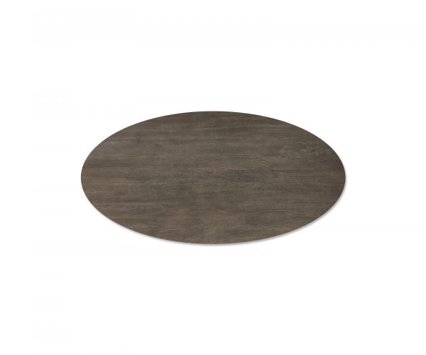Jídelní stůl Edge Oválná 200x100cm mango hnědá úzká nerezová ocel - Image 4
