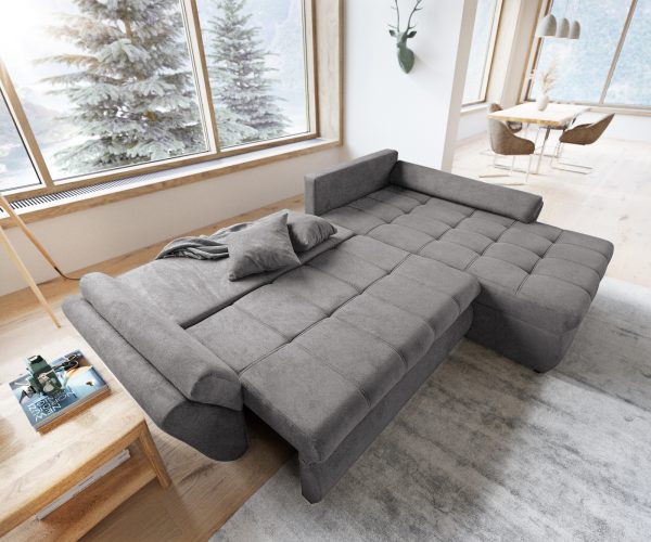 Rohová pohovka Loana 275x185 taupe lenoška funkce rozkladu variabilní - Image 4