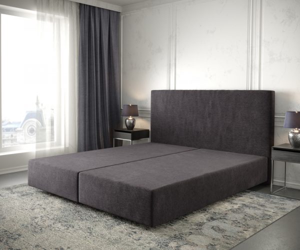 Boxspring postel Dream-Well 180x200 cm mikrovlákno černá