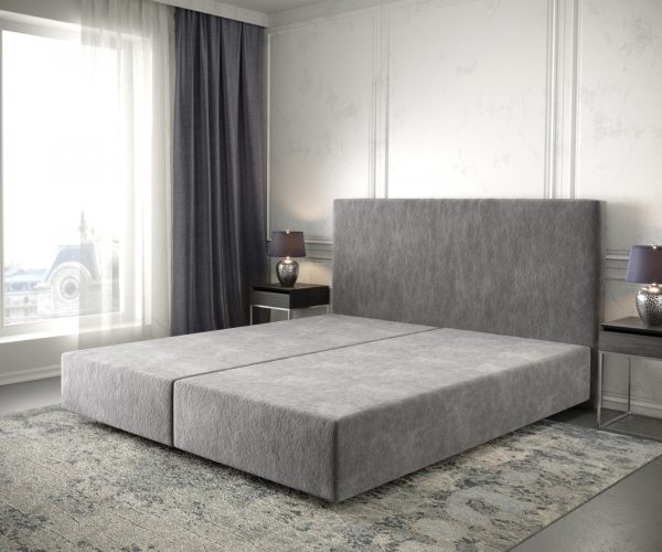 Boxspring postel Dream-Well 180x200 cm mikrovlákno taupe