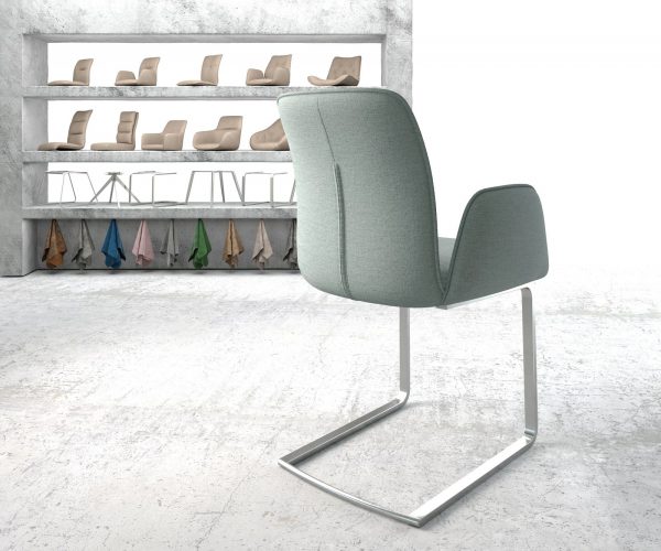 Otočná židle Vinja-Flex Stripes Mint Cantilever Flat Stainless Steel - Image 3