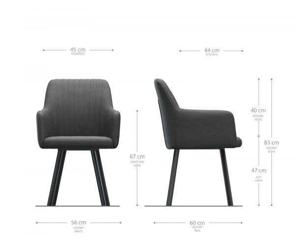 Křeslo Greg-Flex Světle Šedá Structure 4-nohé oválné Černé - Image 5