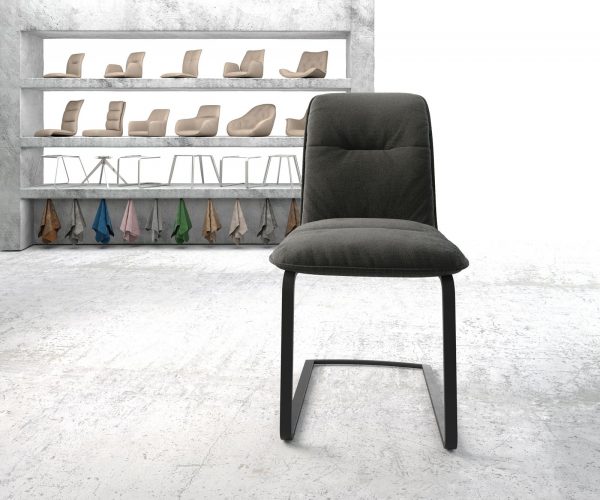 Houpací židle Vinjo-Flex Textured Fabric Anthracite Cantilever Flat Black - Image 2